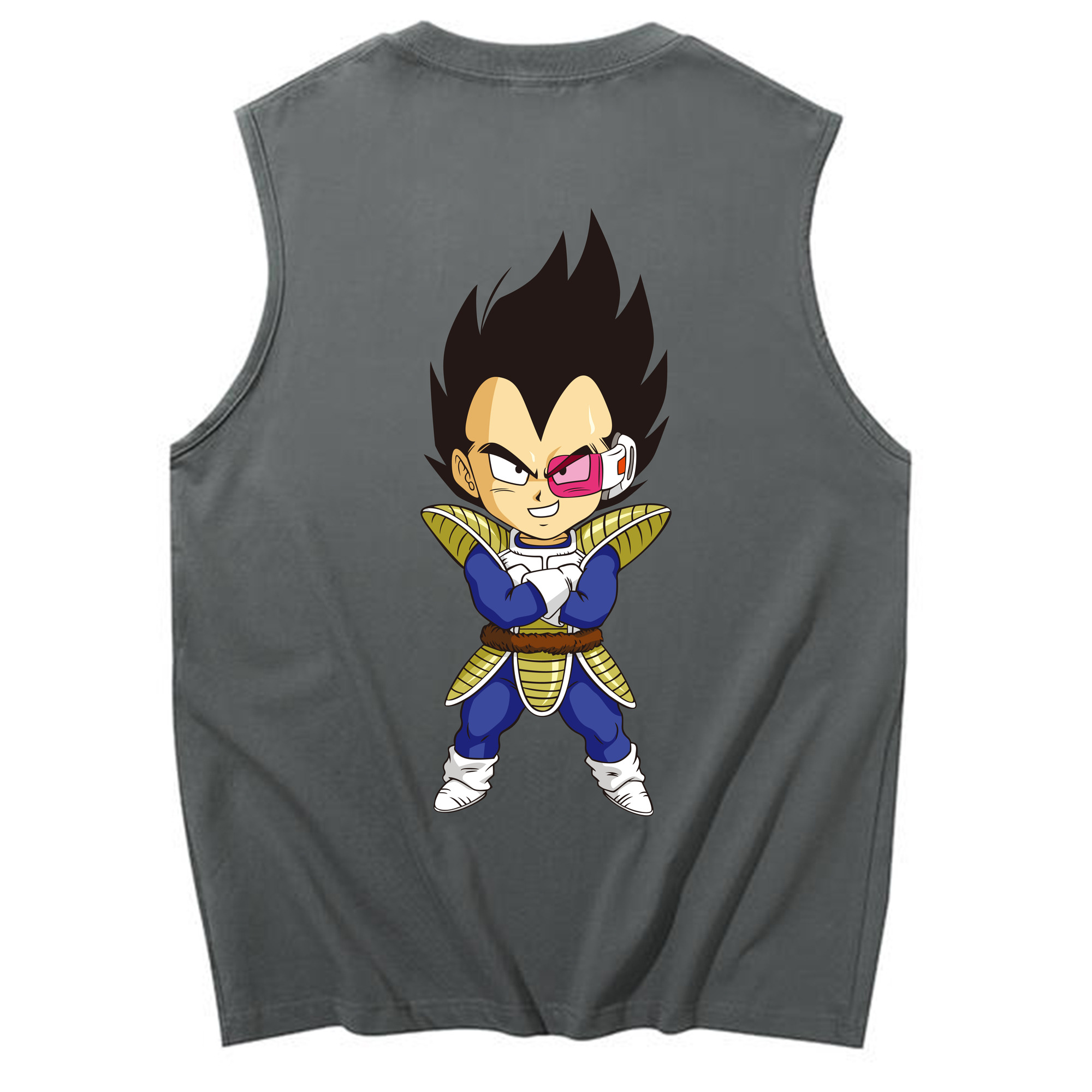 （画像用） ドラゴンボール ベジータ四世（Bejīta Yonsei）DRAGON BALL Vegeta IV コットン100％タンクトップ（背面プリント）